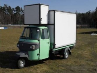 APE Classic mit Verkaufsaufbau und Anbaukoffer