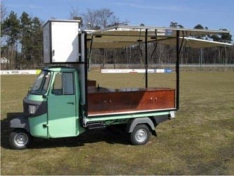 APE Classic mit Verkaufsaufbau und Anbaukoffer
